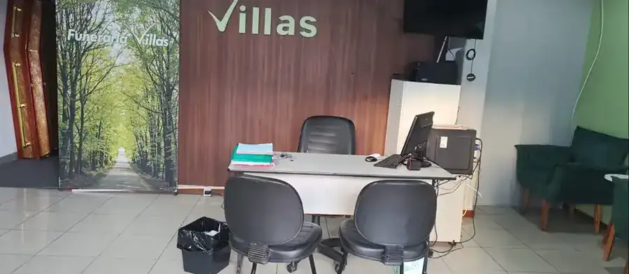Sala de atendimento da Funerária Villas, em Salvador